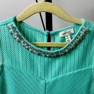 Aqua blue dress made by Monteau, great for any Occassion, etc…gently used